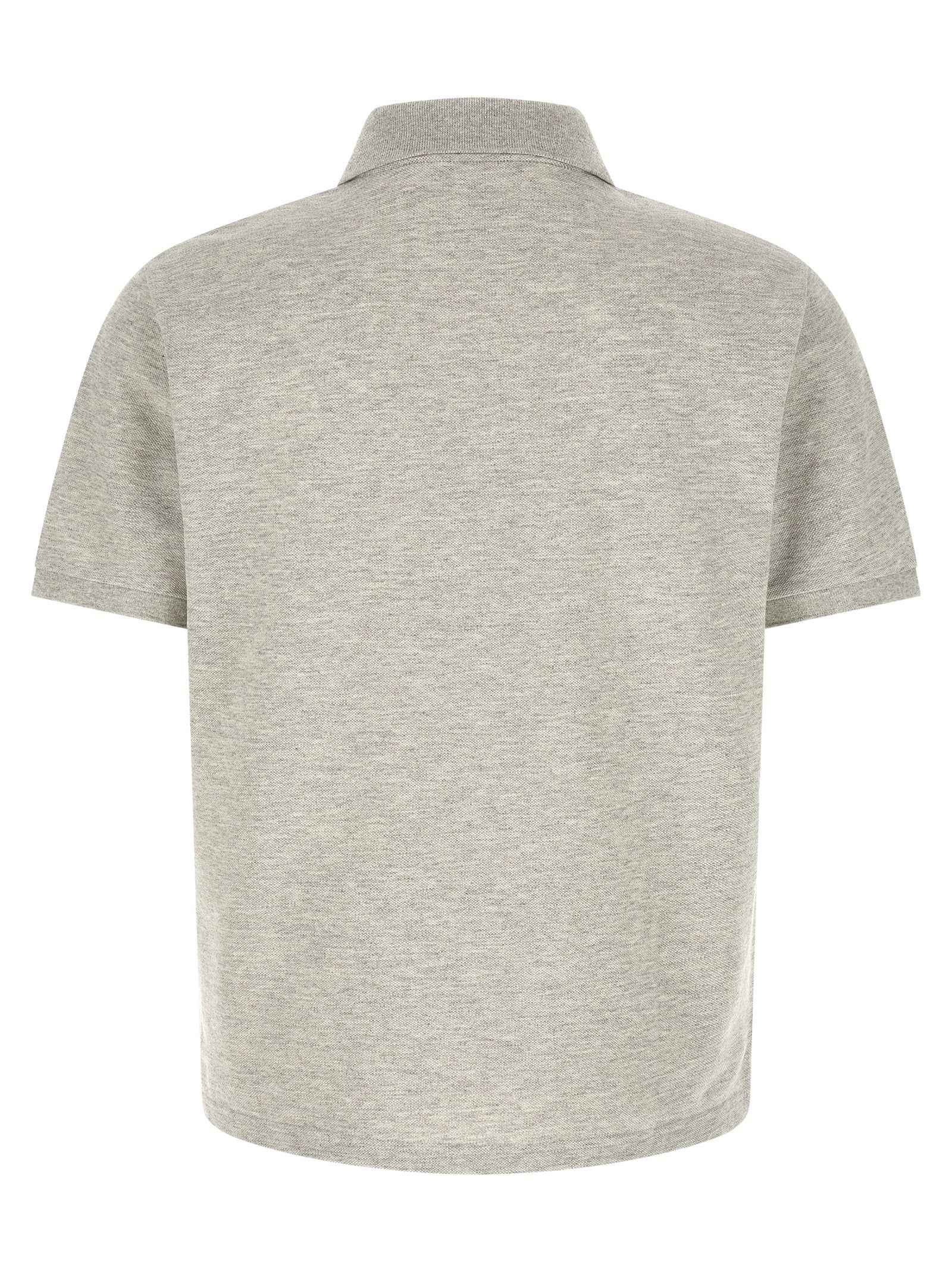 Gray Cotton Polo Shirt