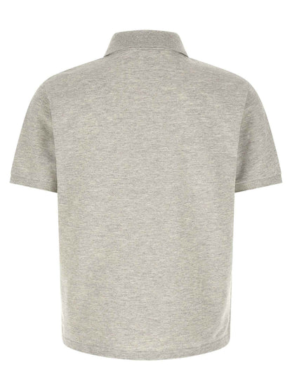 Gray Cotton Polo Shirt
