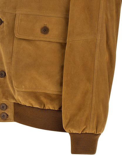 Brown Lamb Leather Leather Jacket