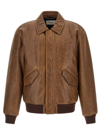 Brown Lamb Leather Leather Jacket