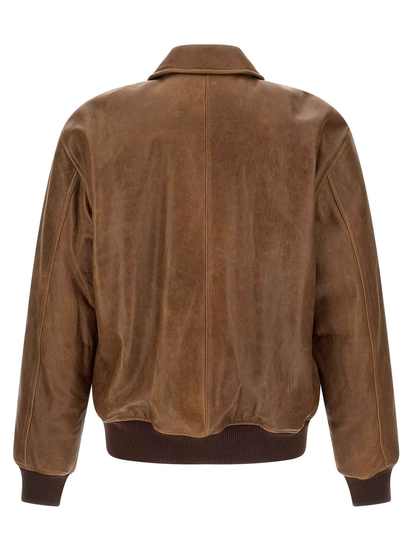 Brown Lamb Leather Leather Jacket