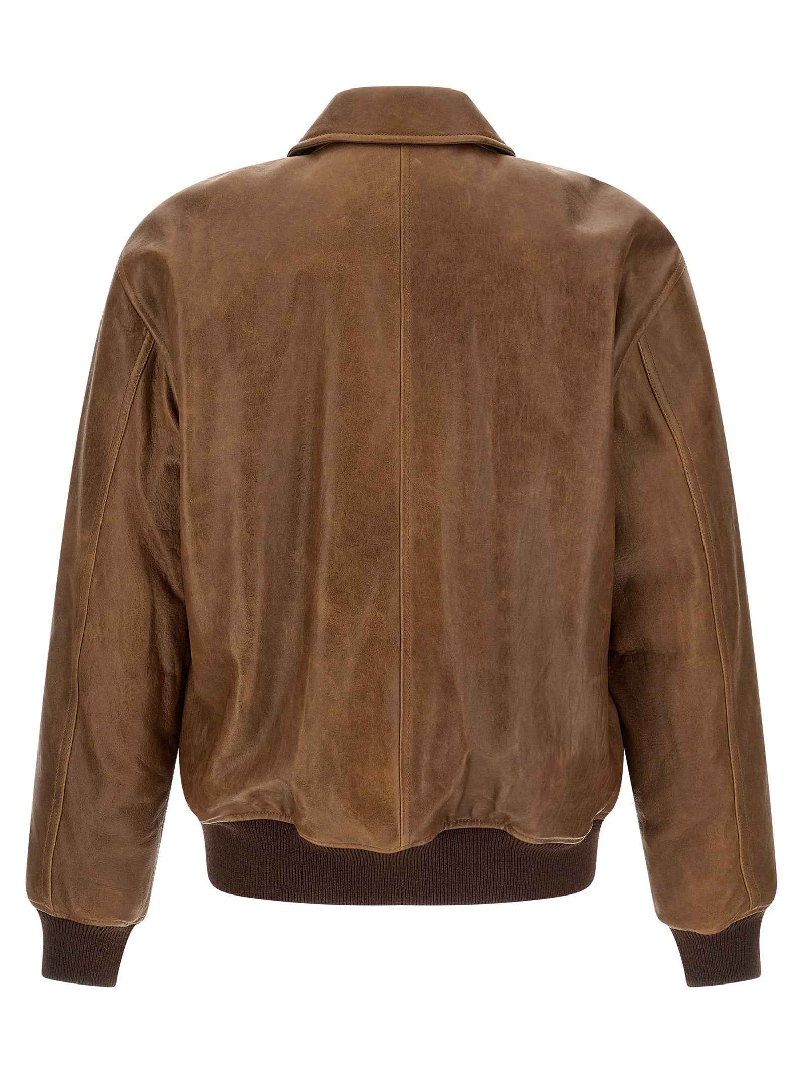Brown Lamb Leather Leather Jacket