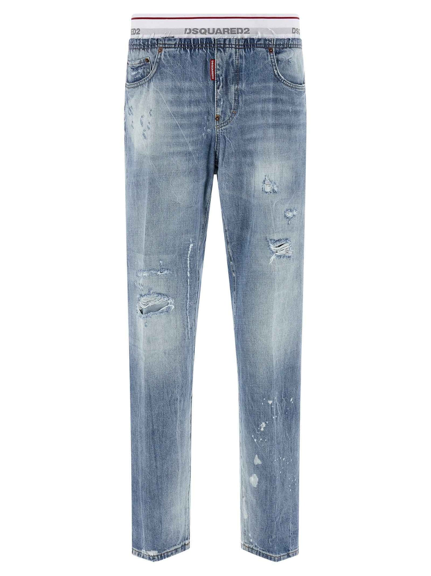 Blue Cotton Relaxed Fit Jeans