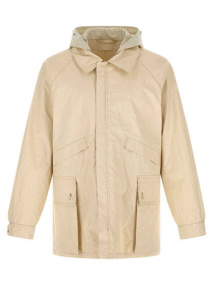 Beige Linen Shell Jacket