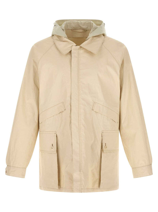 Beige Linen Shell Jacket