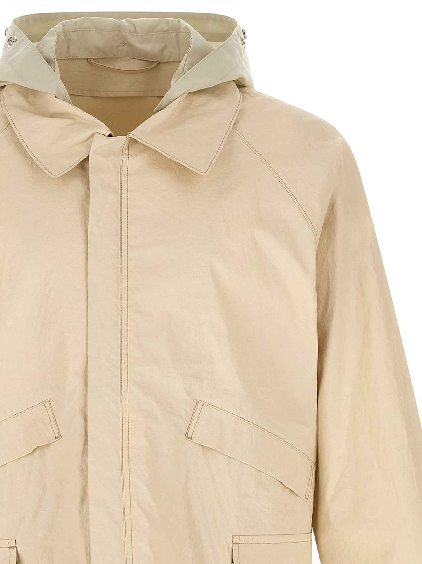 Beige Linen Shell Jacket