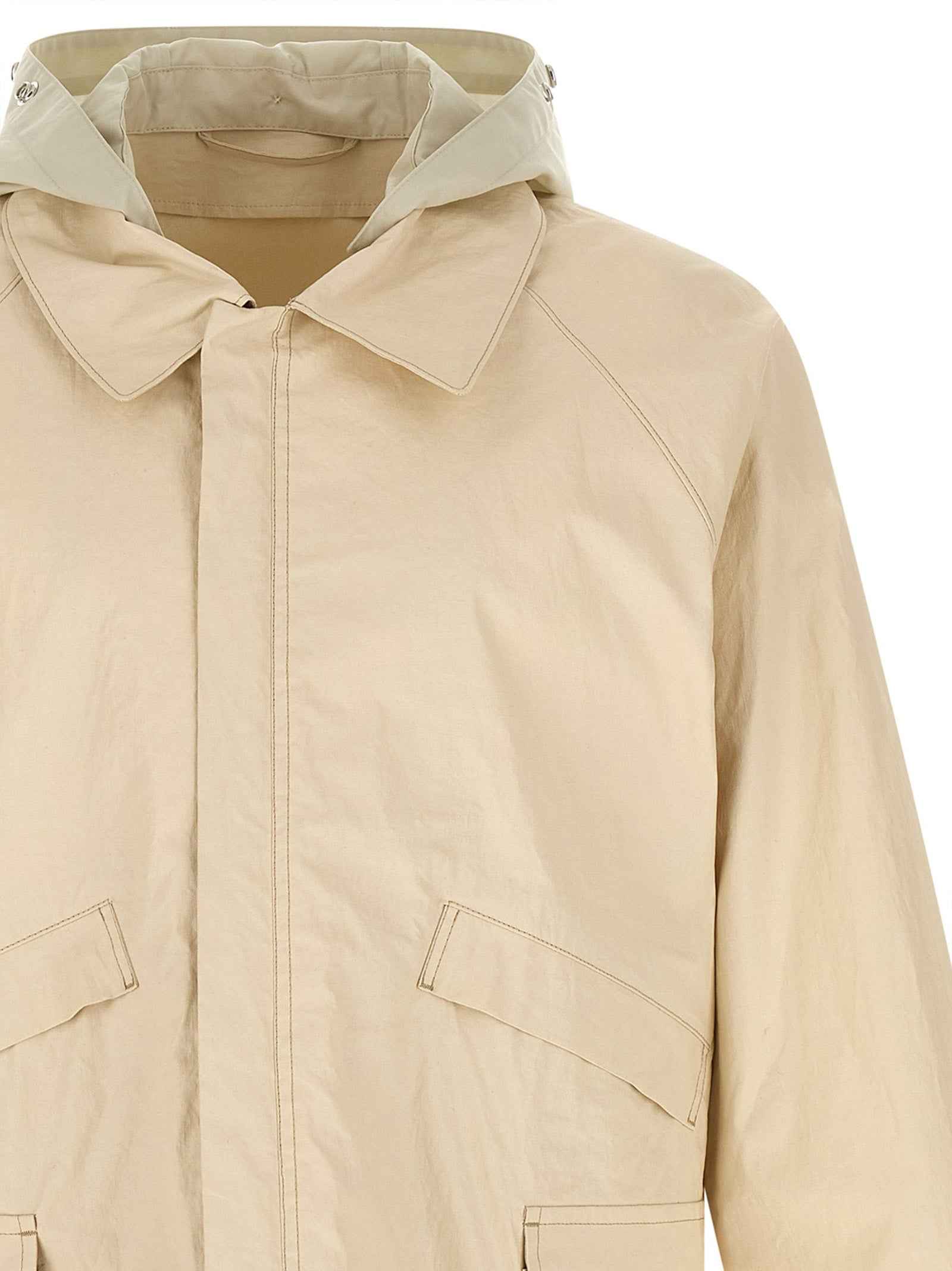 Beige Linen Shell Jacket