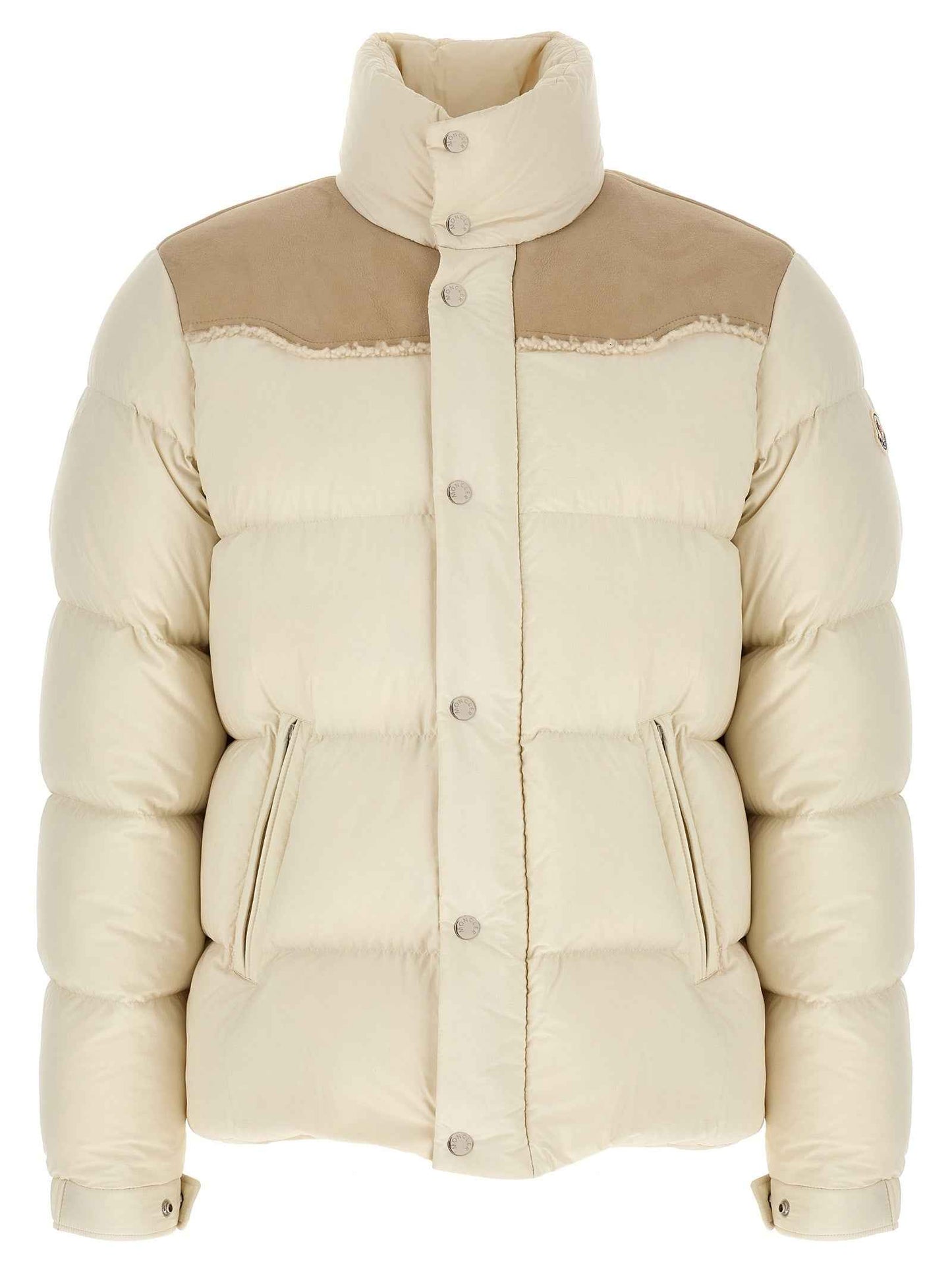 Beige Polyamide Full-Length Jacket