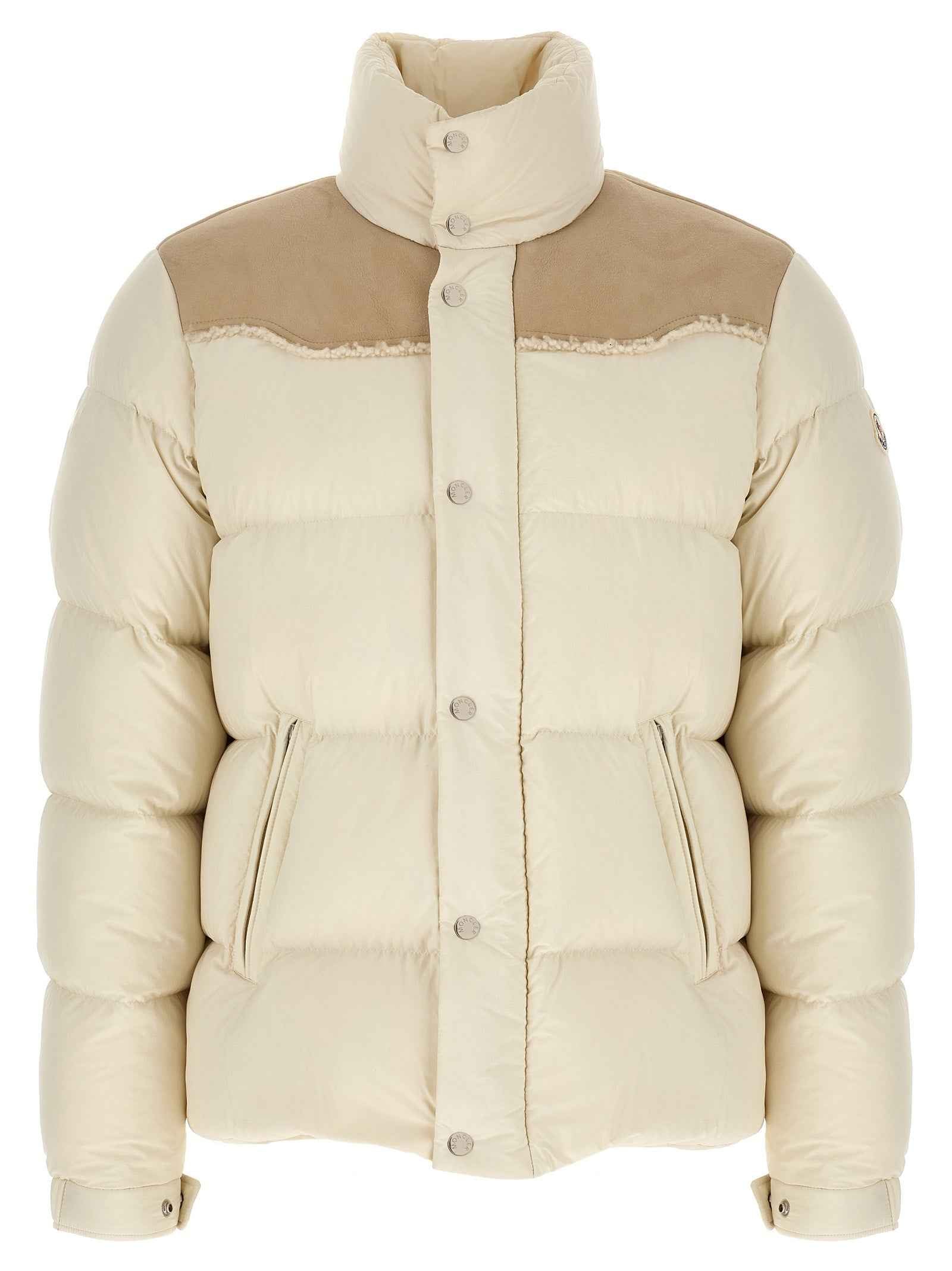 Beige Polyamide Full-Length Jacket