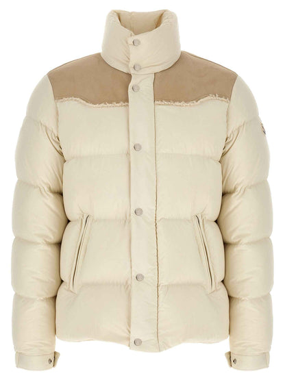 Beige Polyamide Full-Length Jacket