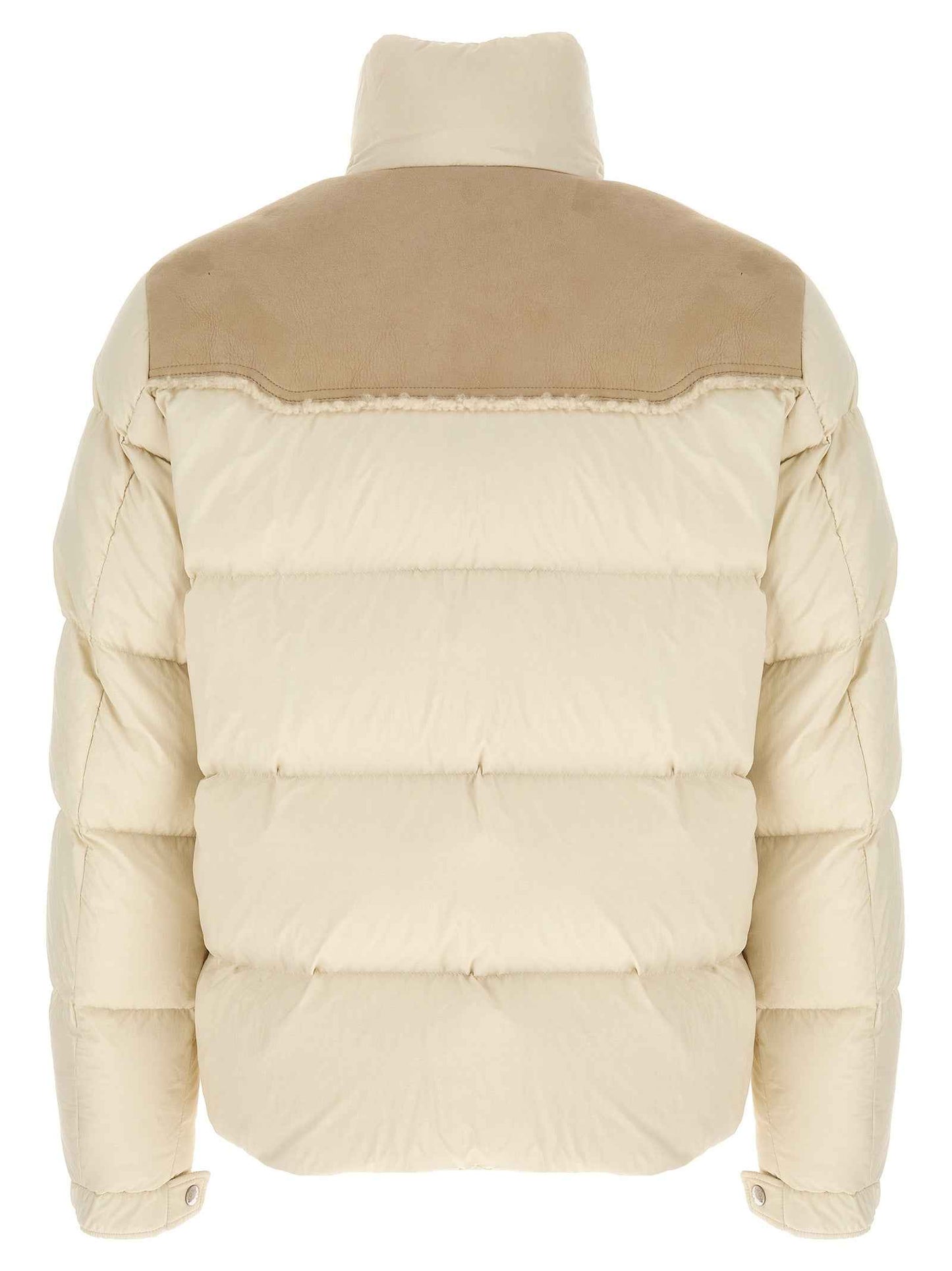 Beige Polyamide Full-Length Jacket