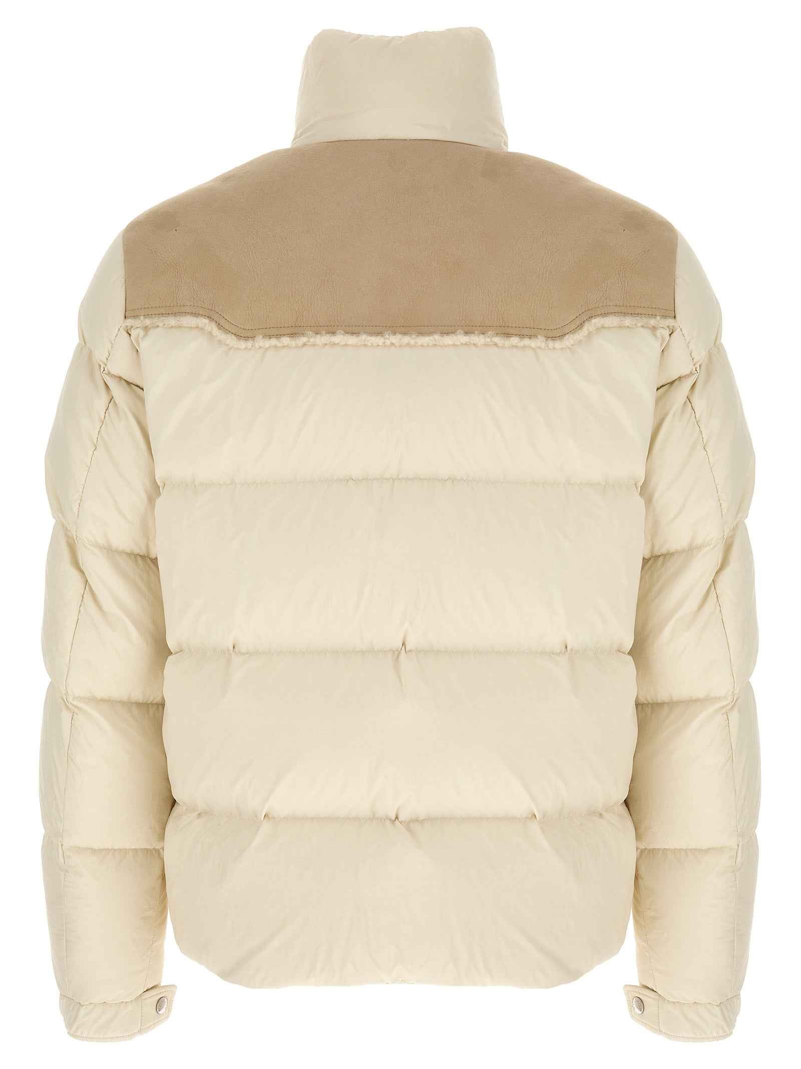 Beige Polyamide Full-Length Jacket