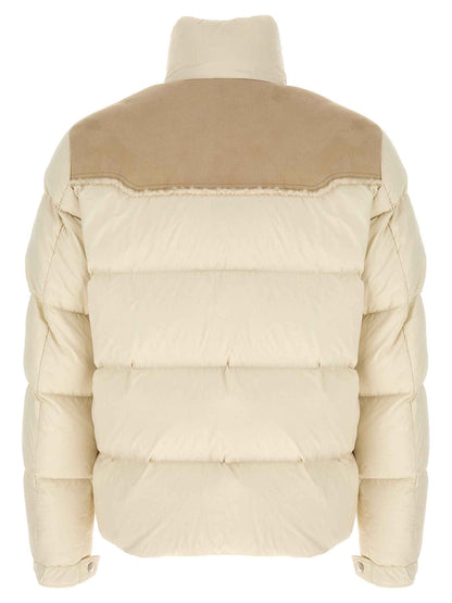 Beige Polyamide Full-Length Jacket