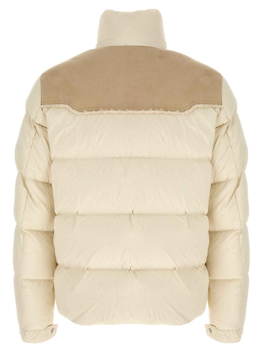 Beige Polyamide Full-Length Jacket
