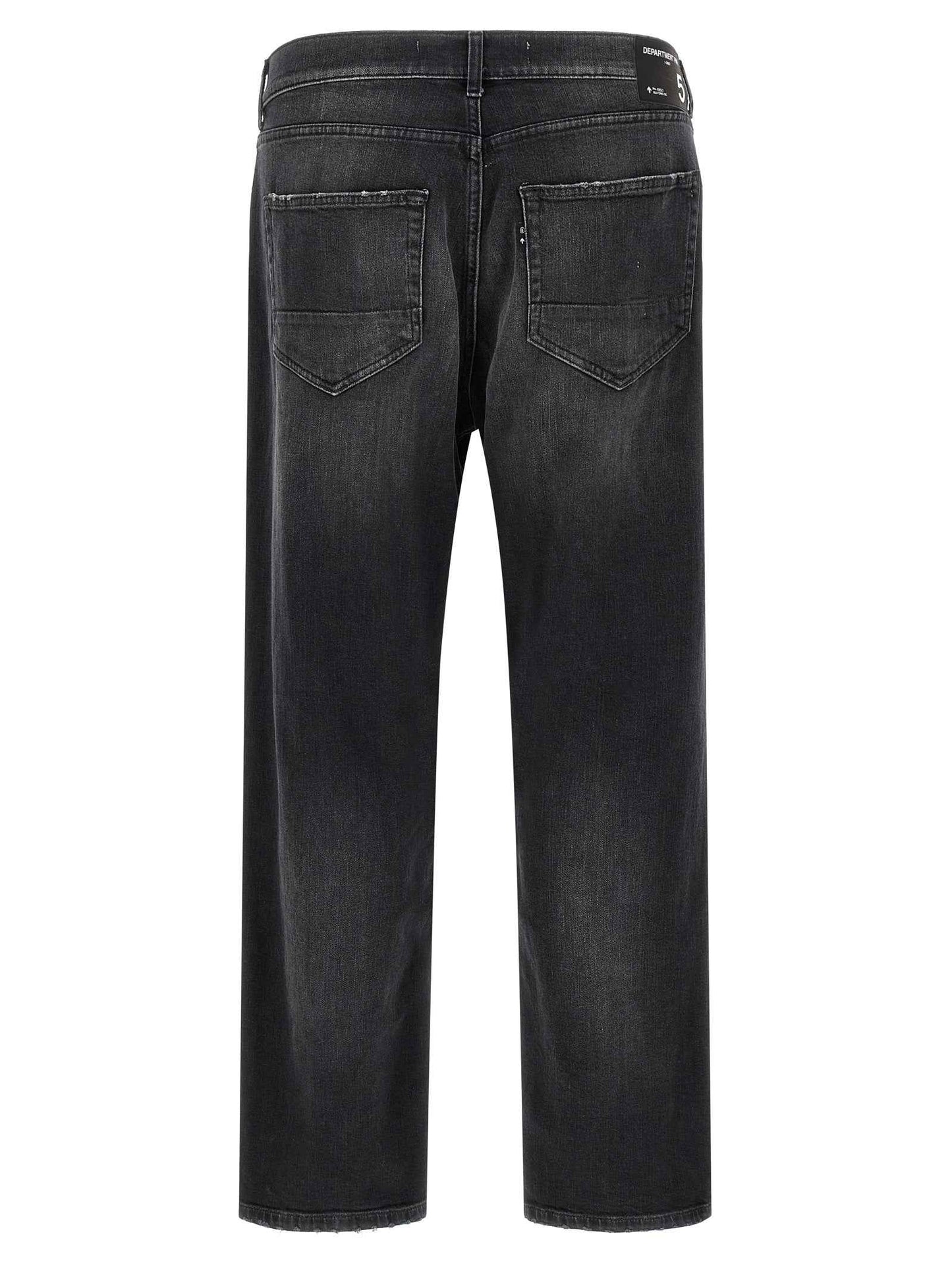 Black Cotton Cropped Jeans