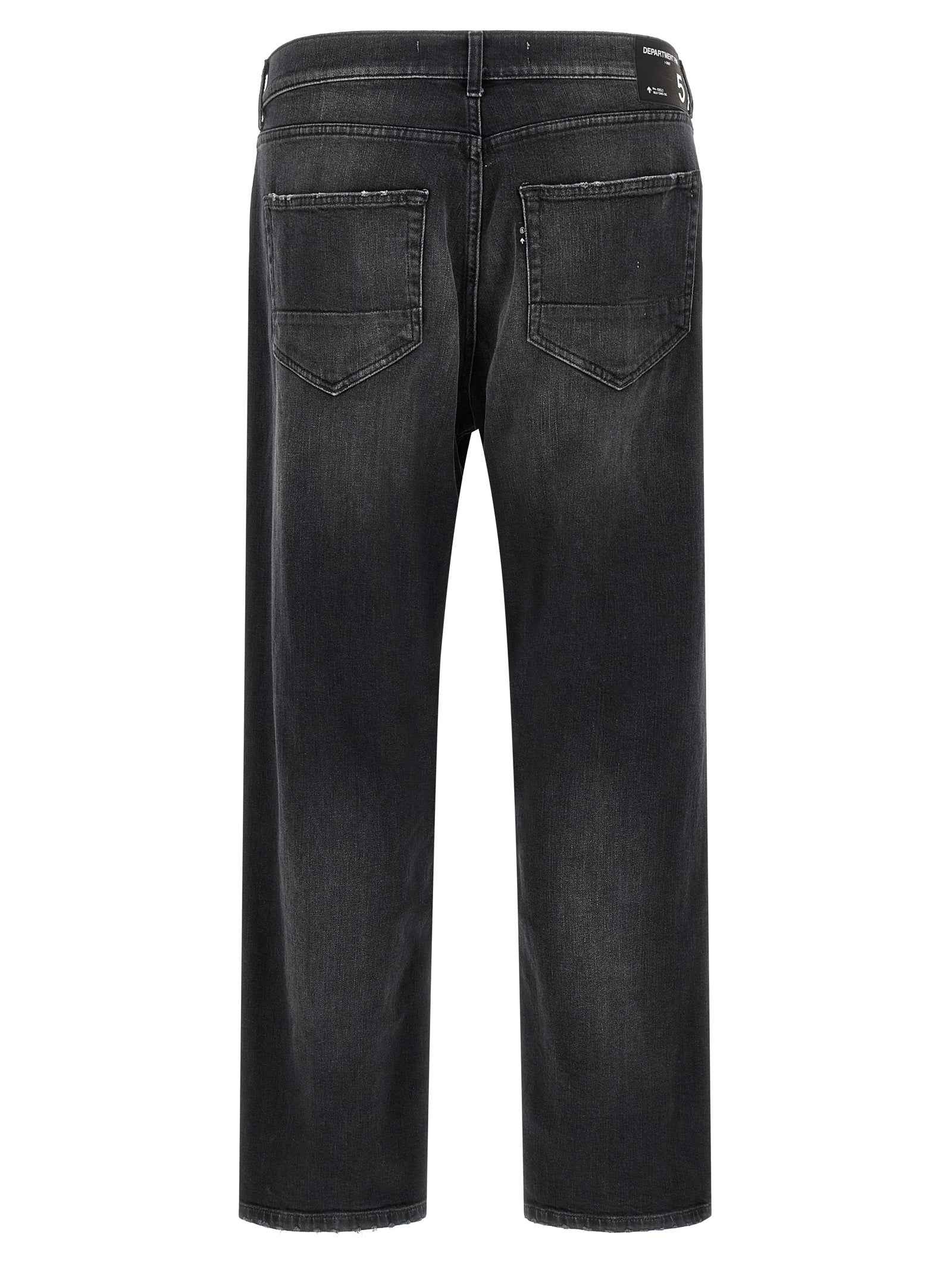 Black Cotton Cropped Jeans
