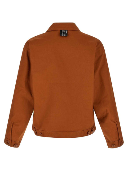 Brown Polyester Shell Jacket