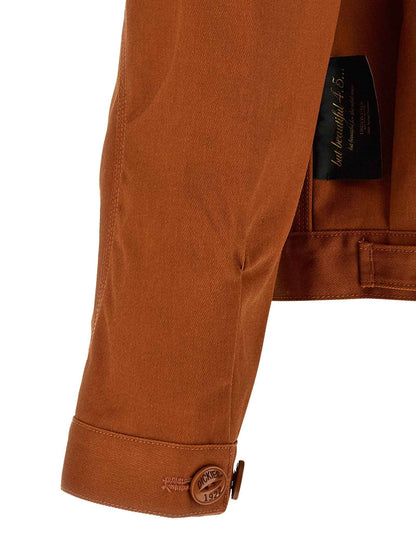 Brown Polyester Shell Jacket