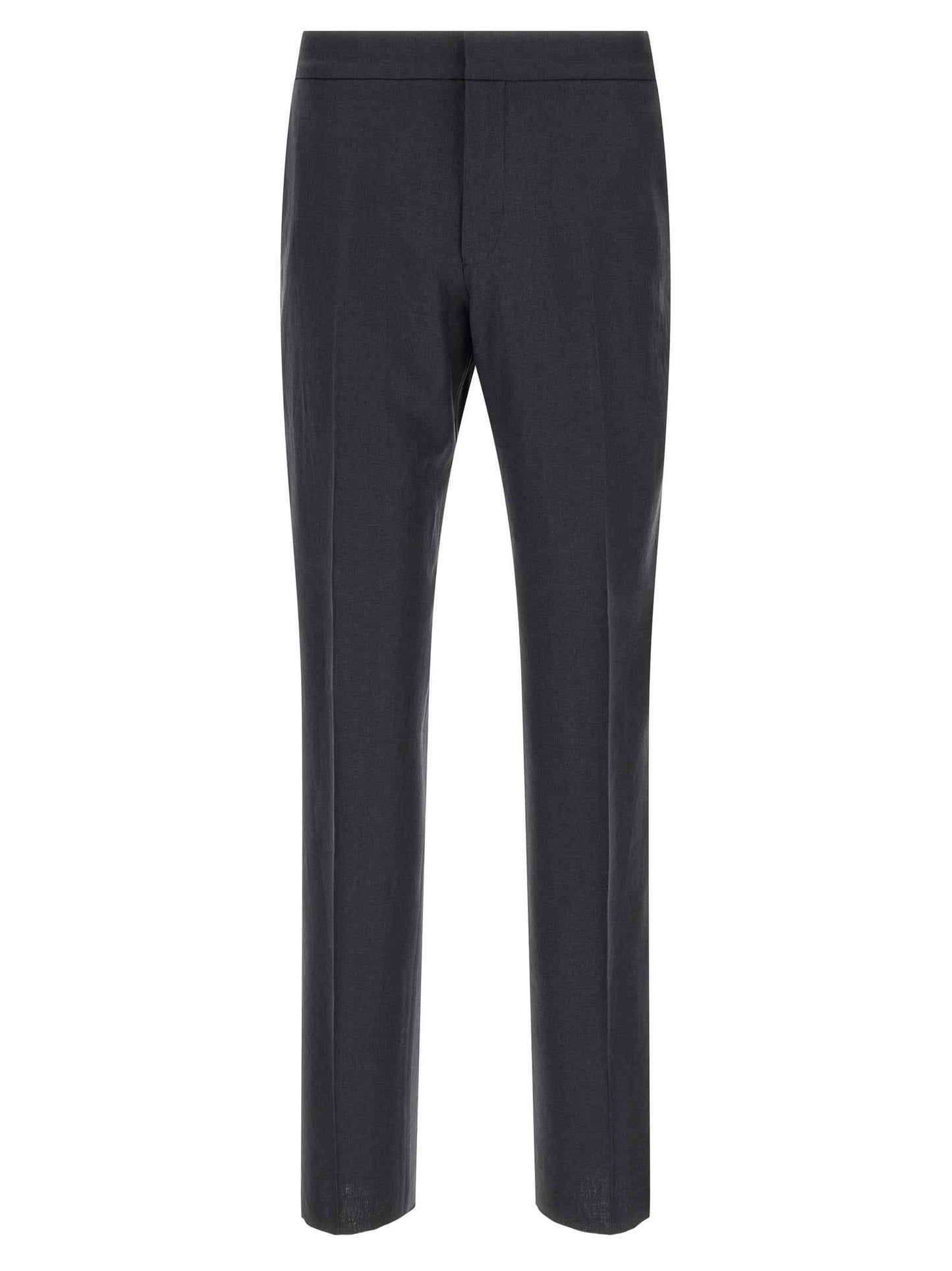 Blue Linen Dress Pants