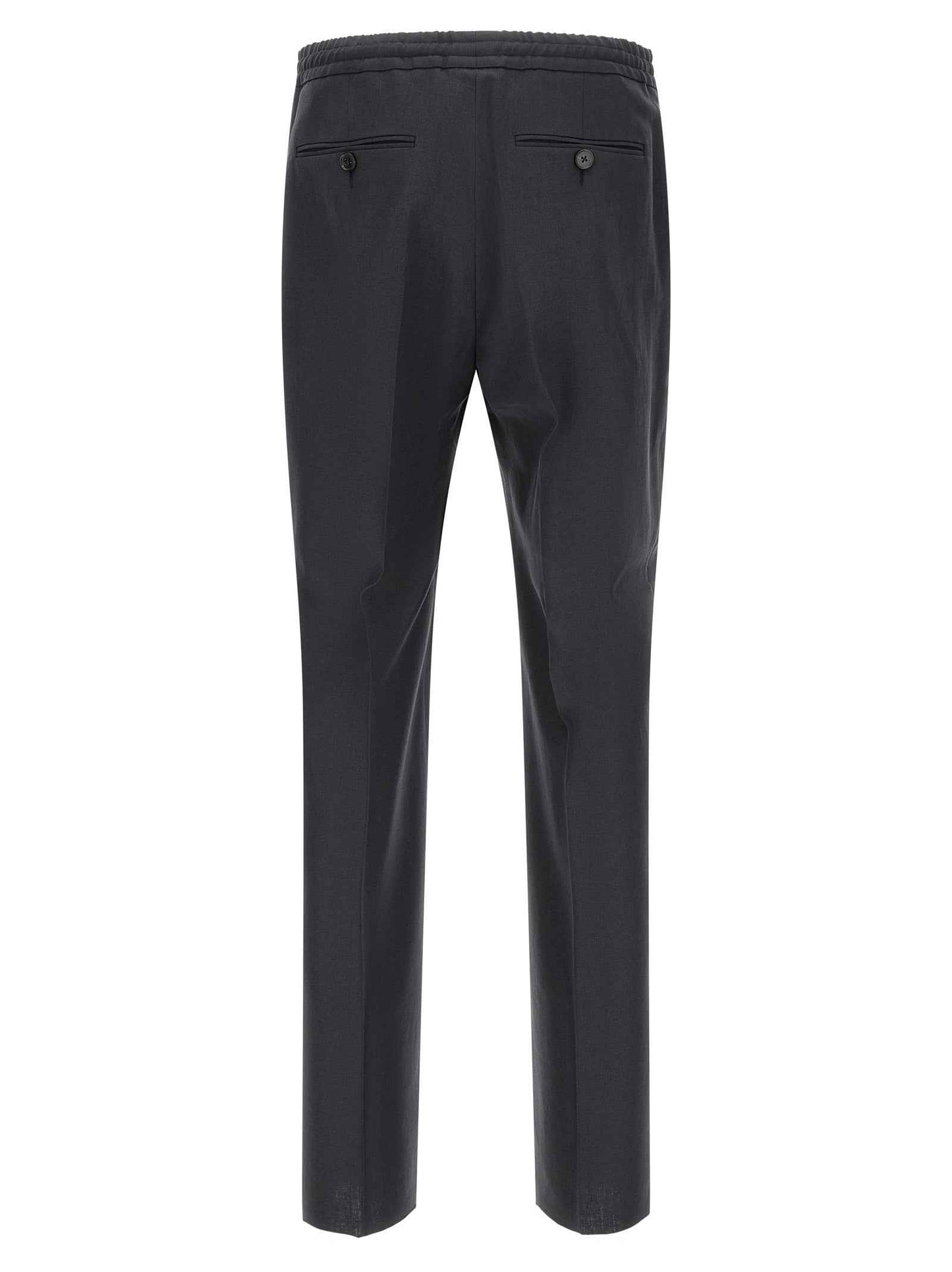 Blue Linen Dress Pants