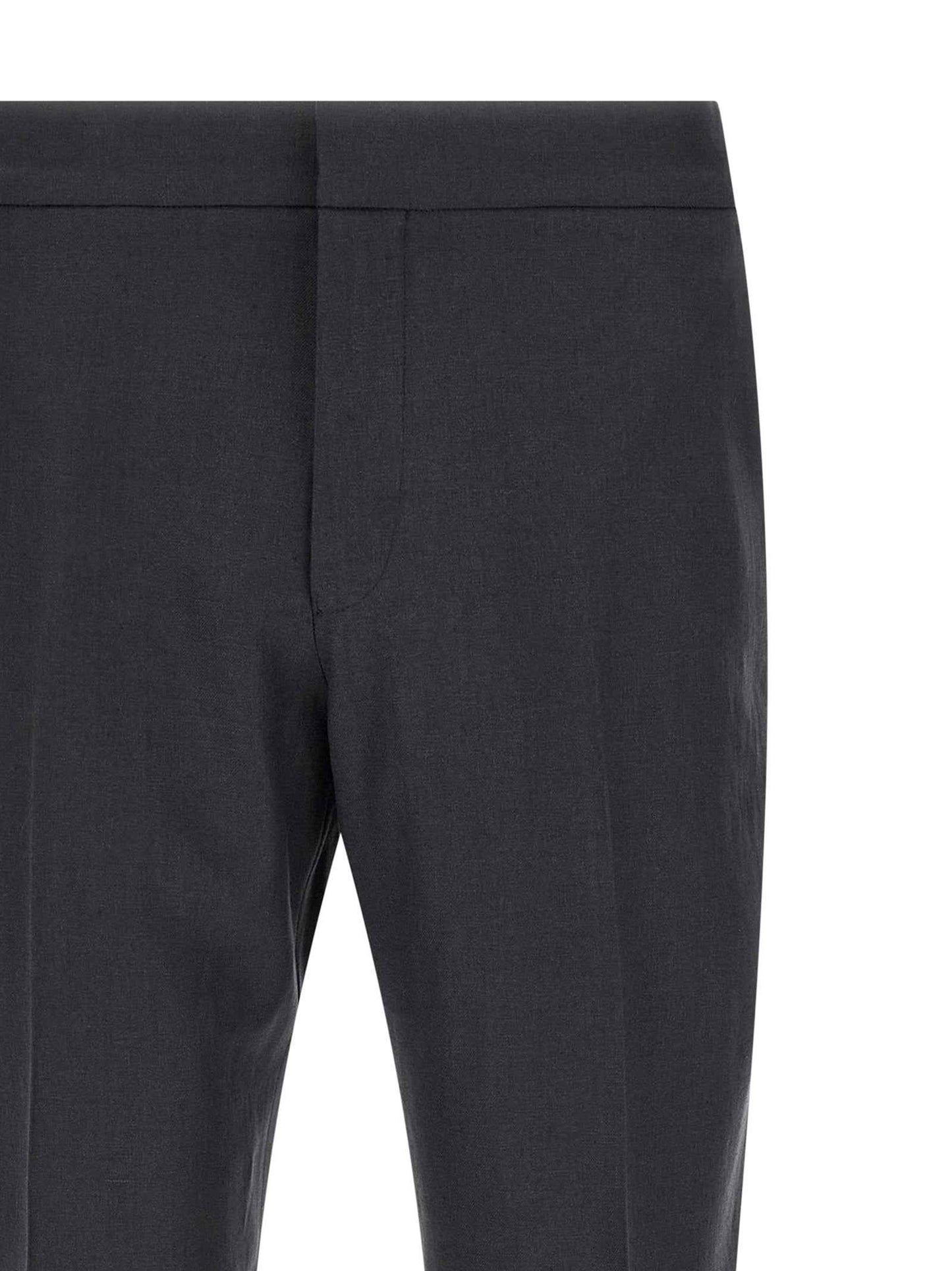 Blue Linen Dress Pants