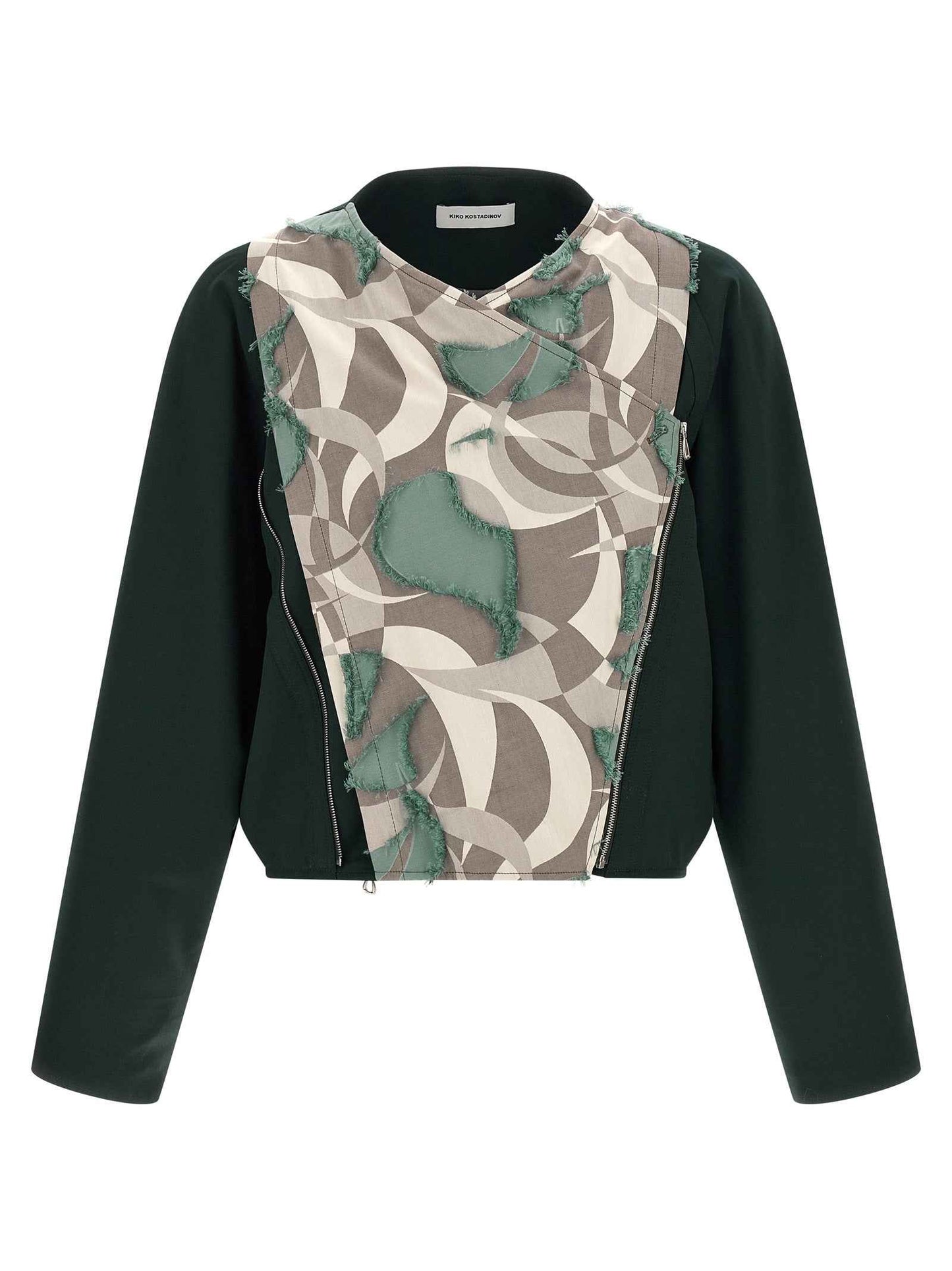 Multicolor Virgin Wool Shell Jacket