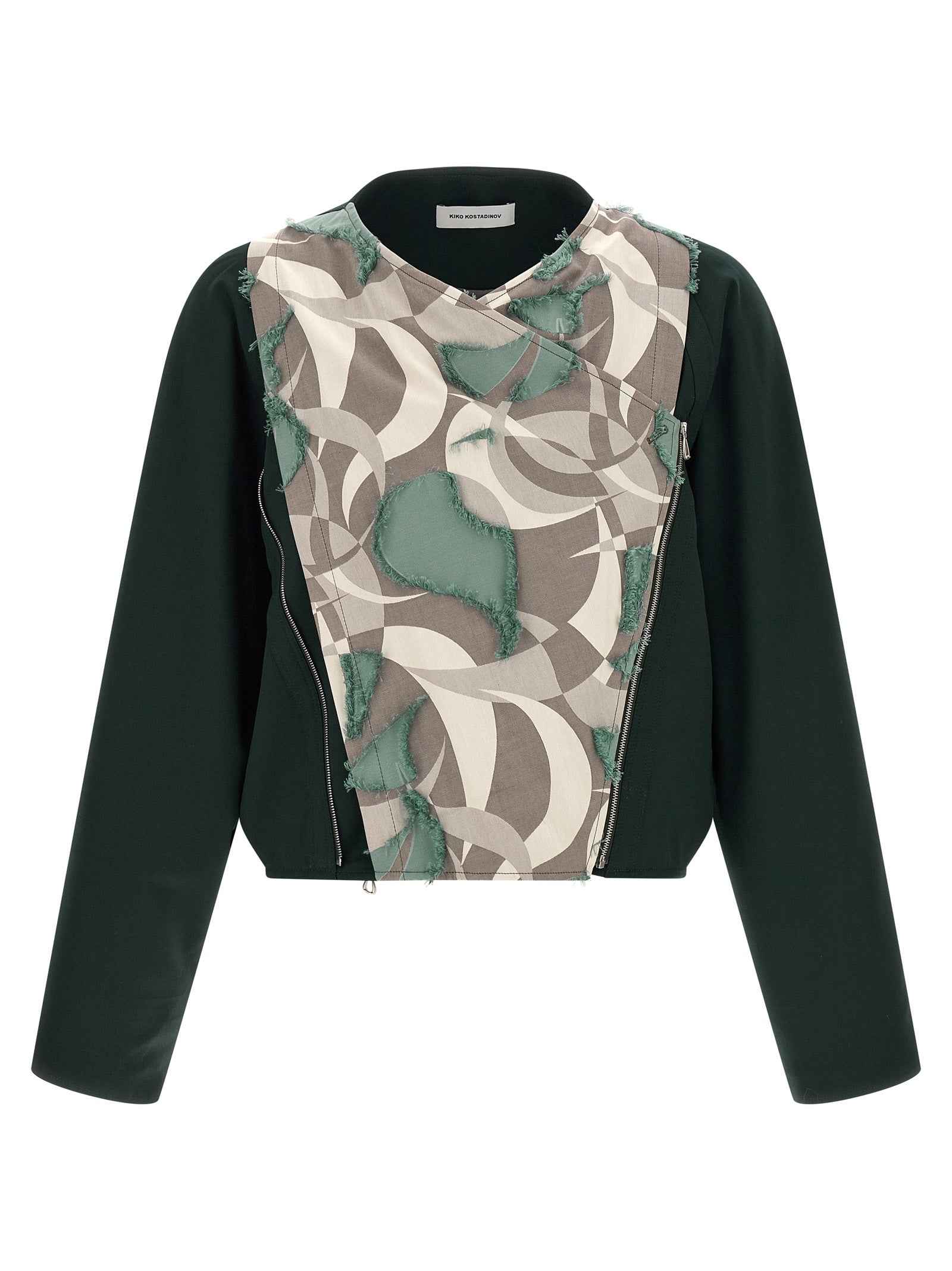 Multicolor Virgin Wool Shell Jacket