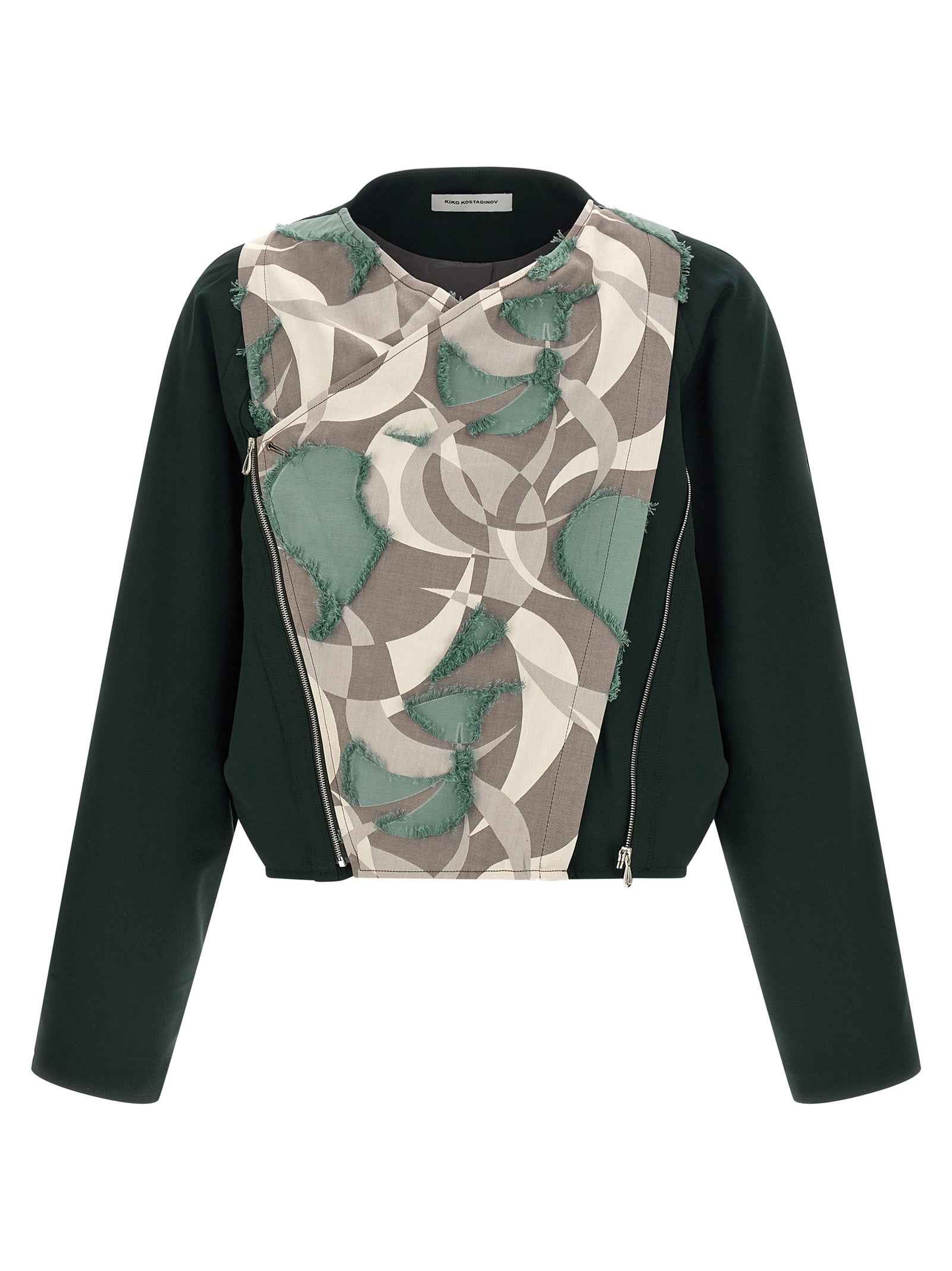 Multicolor Virgin Wool Shell Jacket