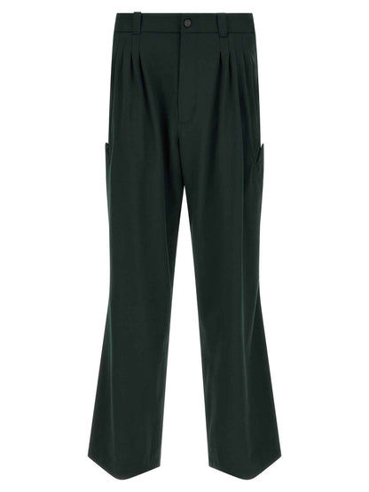 Bicolor Virgin Wool Casual Pants