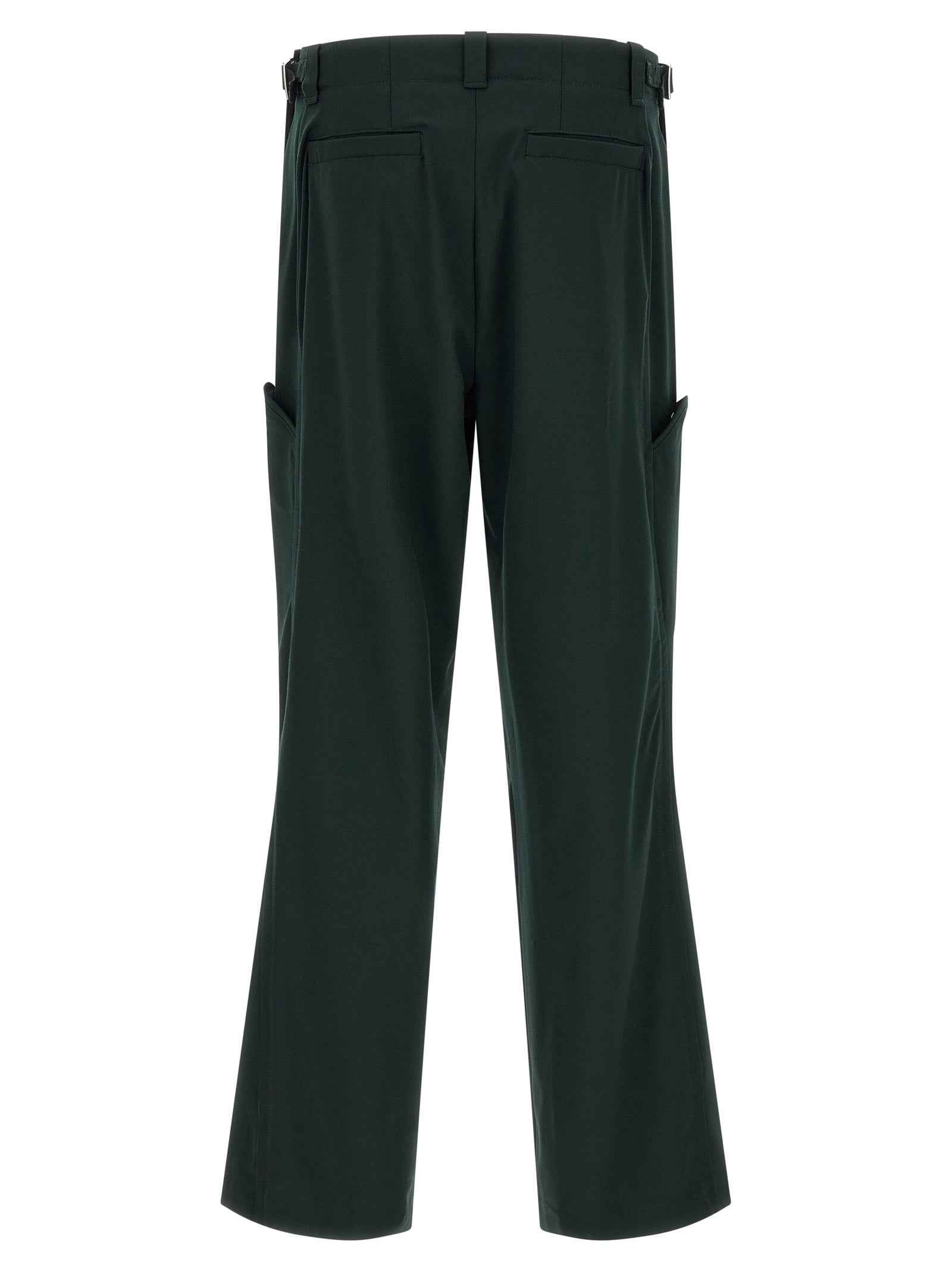 Bicolor Virgin Wool Casual Pants