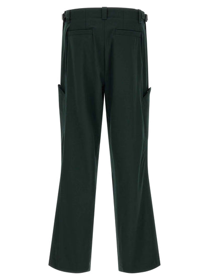 Bicolor Virgin Wool Casual Pants