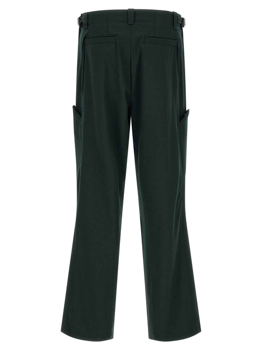 Bicolor Virgin Wool Casual Pants