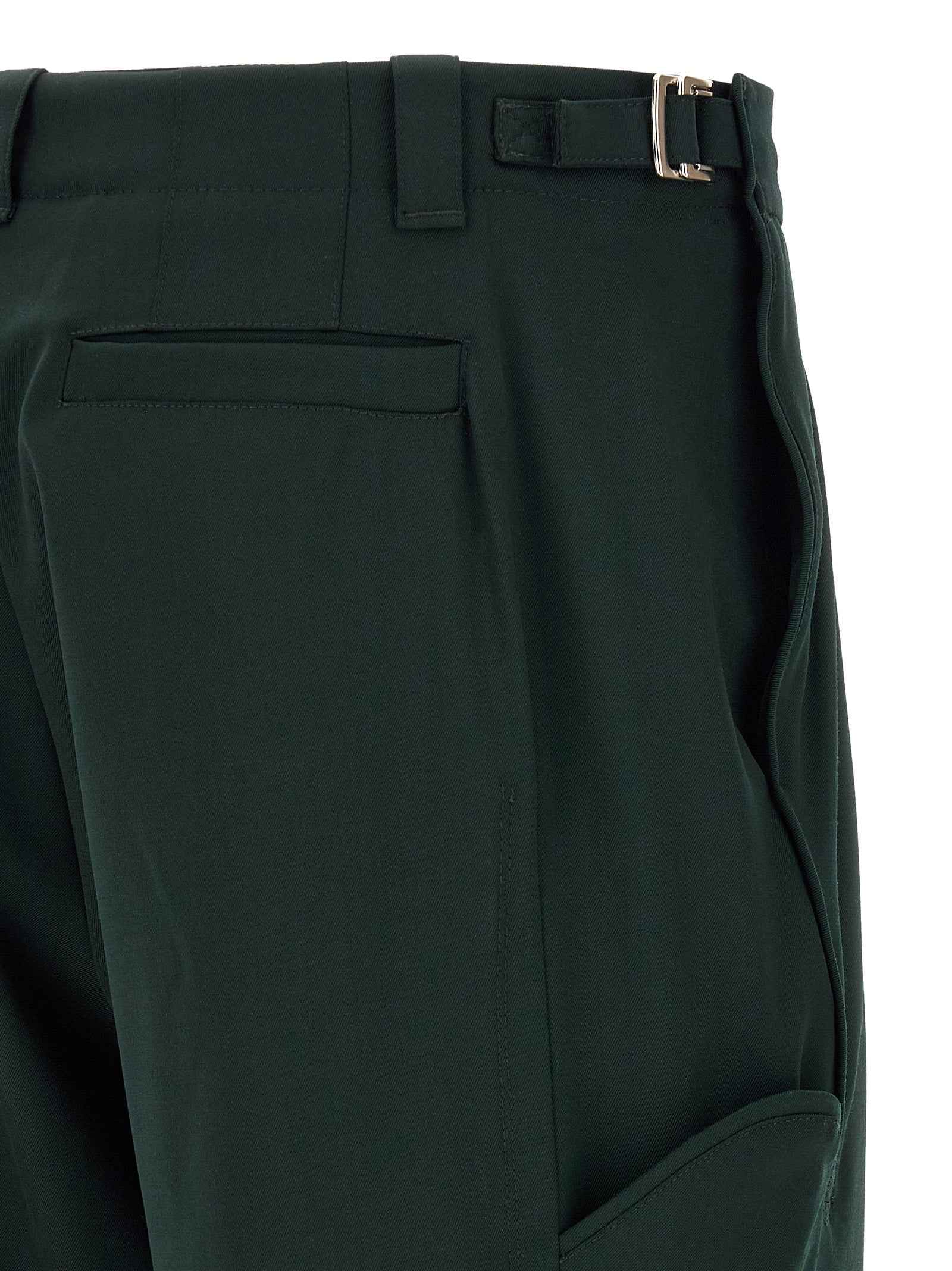 Bicolor Virgin Wool Casual Pants
