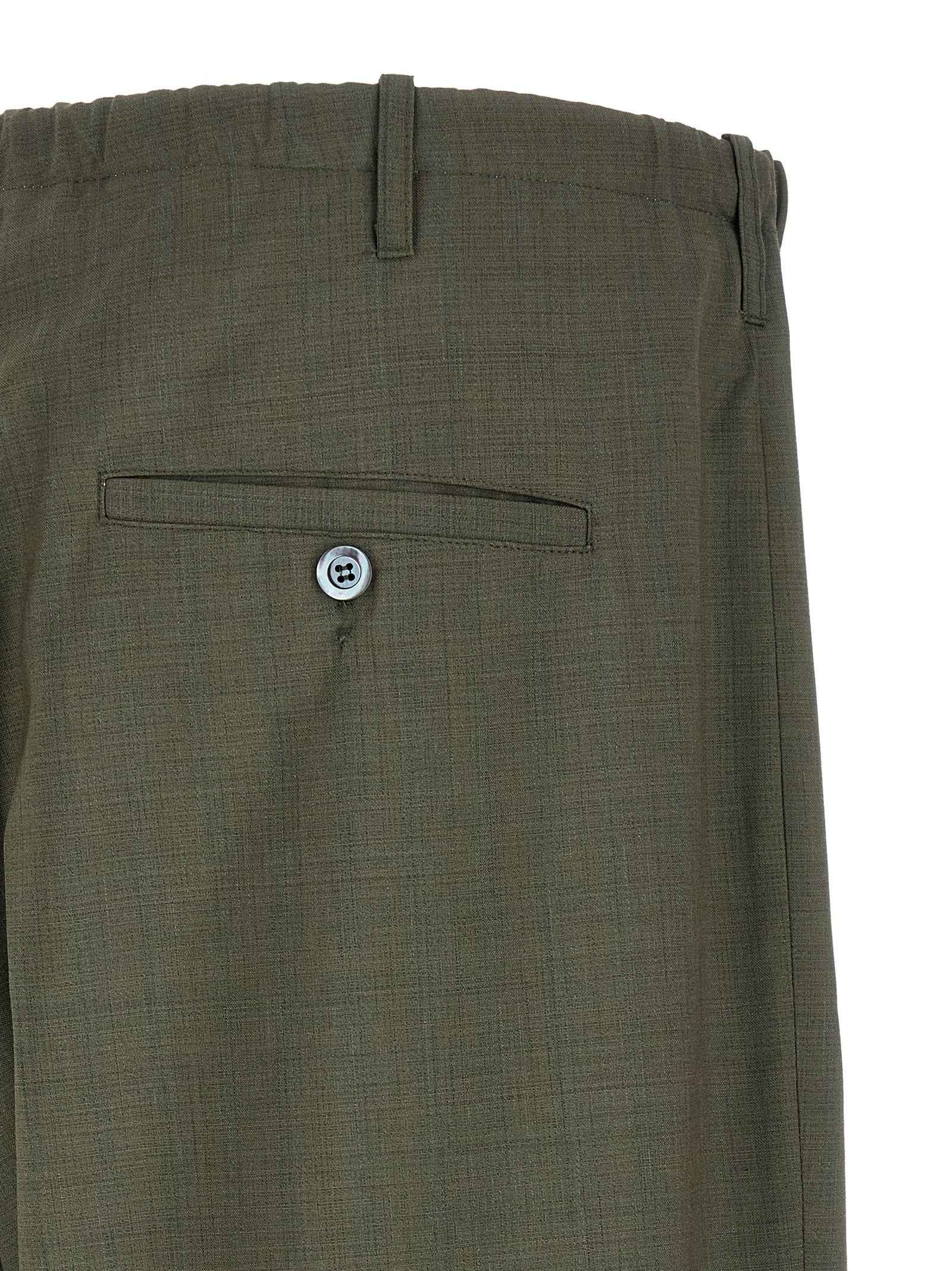 Bicolor Virgin Wool Casual Pants