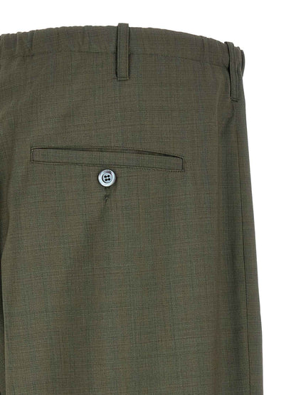 Bicolor Virgin Wool Casual Pants