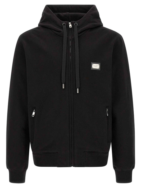 Black Cotton Sweatshirt