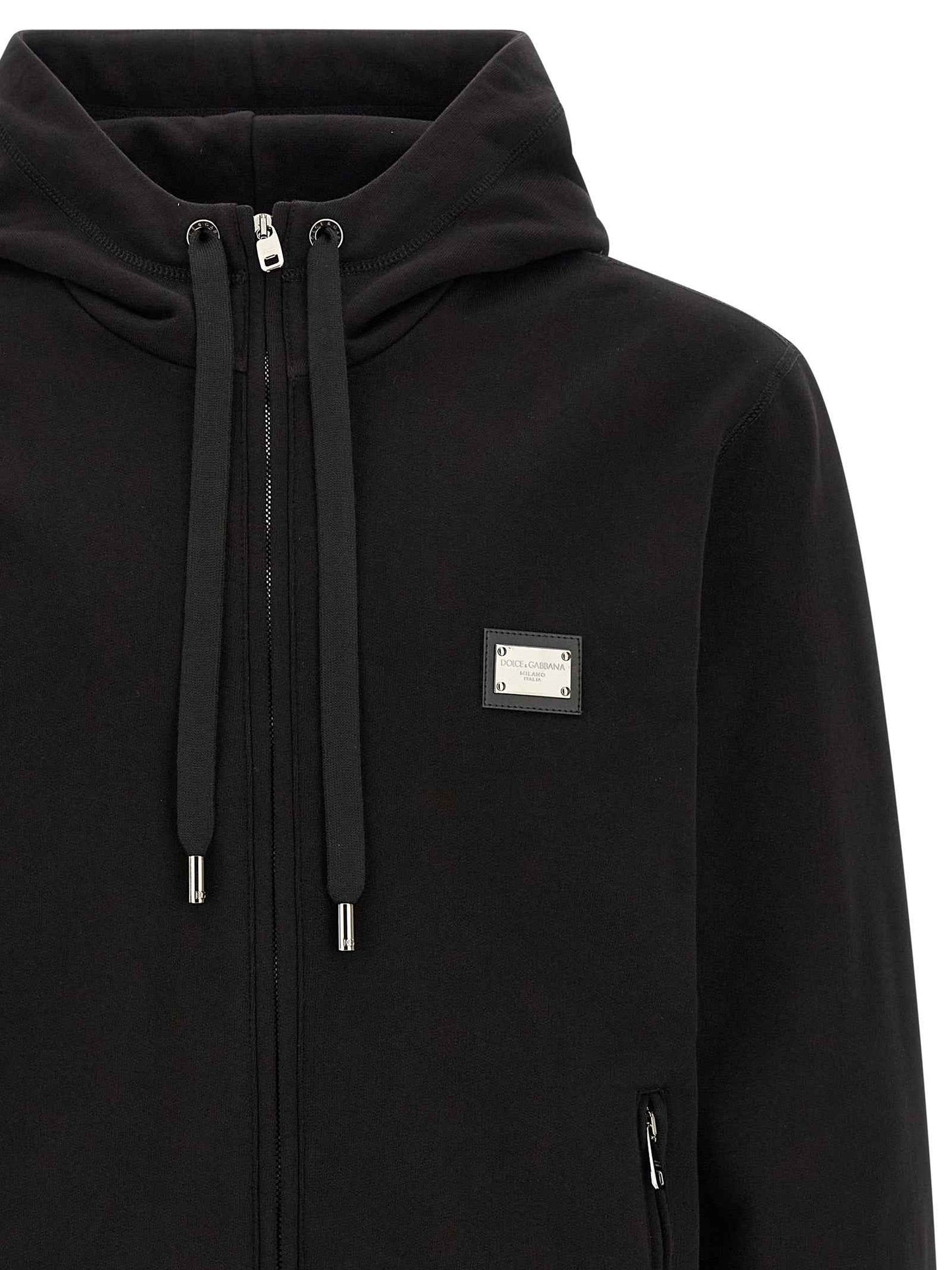 Black Cotton Sweatshirt