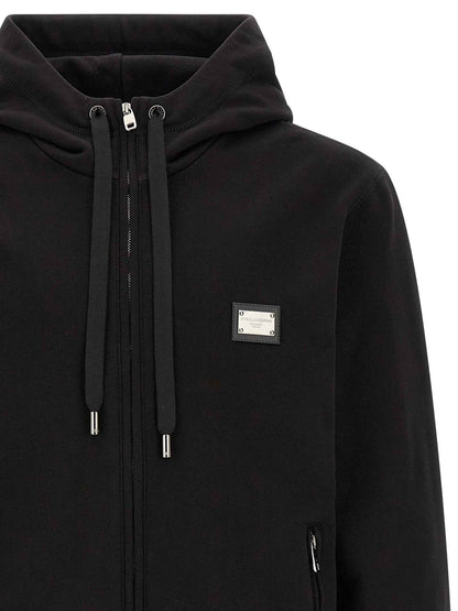 Black Cotton Sweatshirt