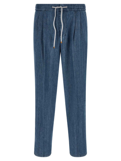 Blue Cotton Relaxed Fit Jeans