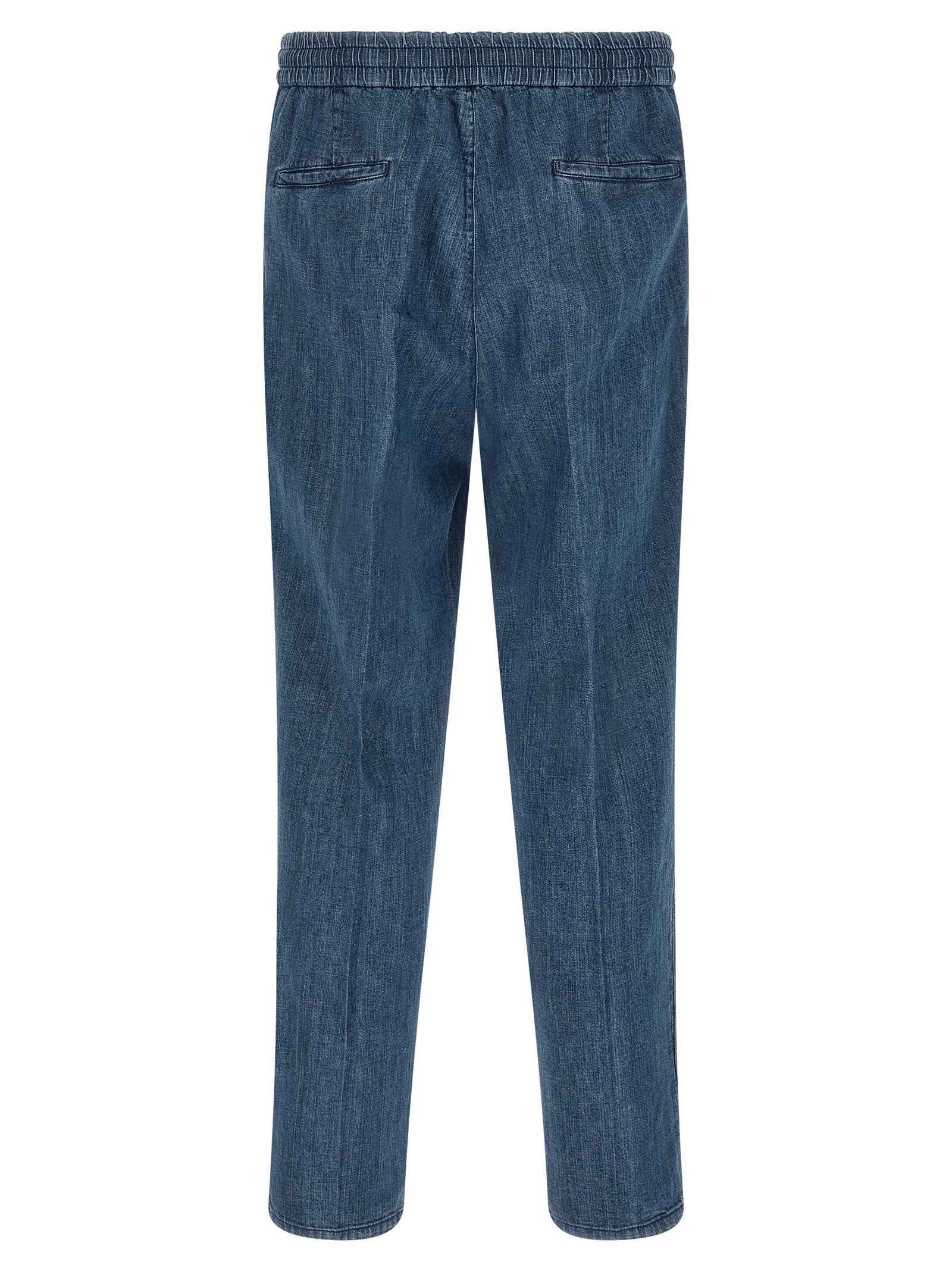 Blue Cotton Relaxed Fit Jeans