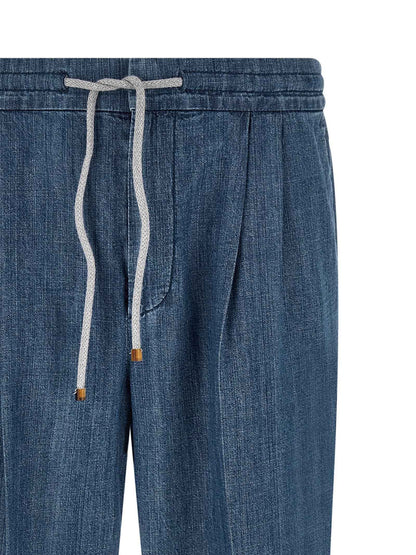 Blue Cotton Relaxed Fit Jeans