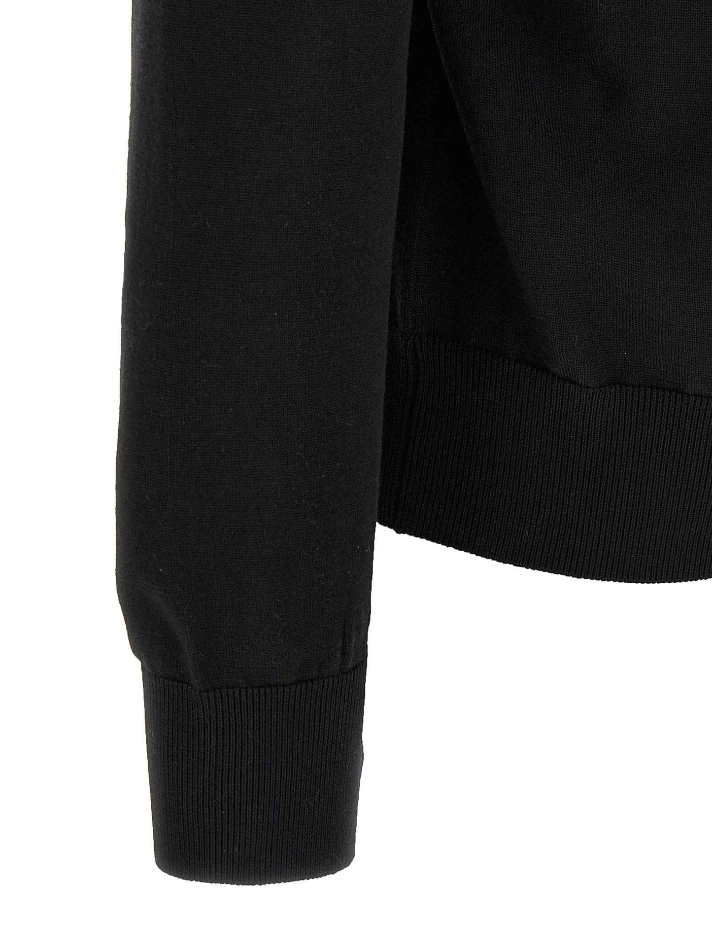 Black Virgin Wool Cardigan
