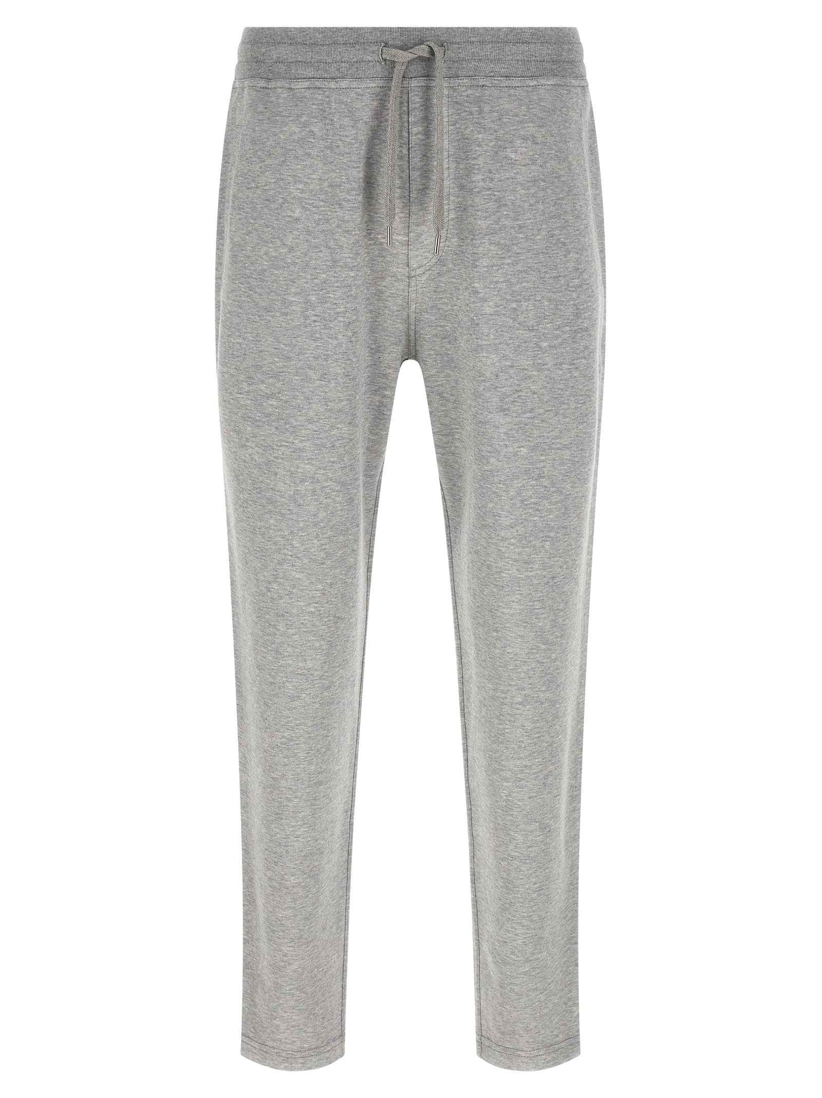 Gray Cotton Athletic Pants
