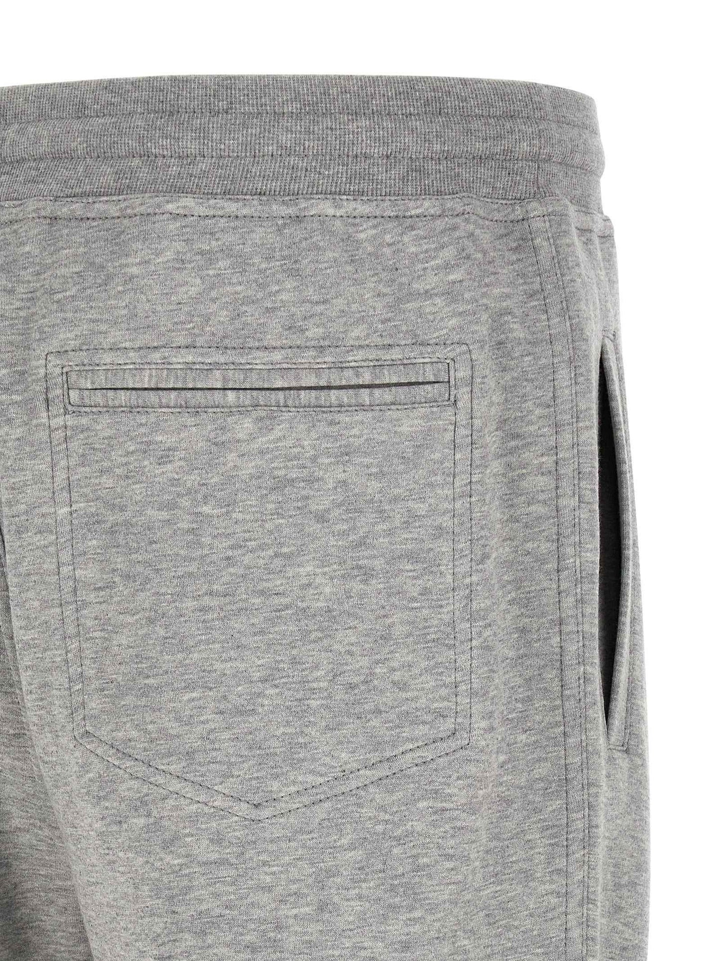 Gray Cotton Athletic Pants