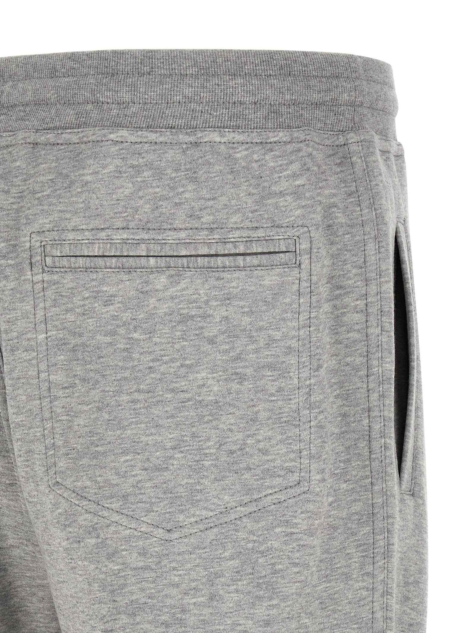 Gray Cotton Athletic Pants