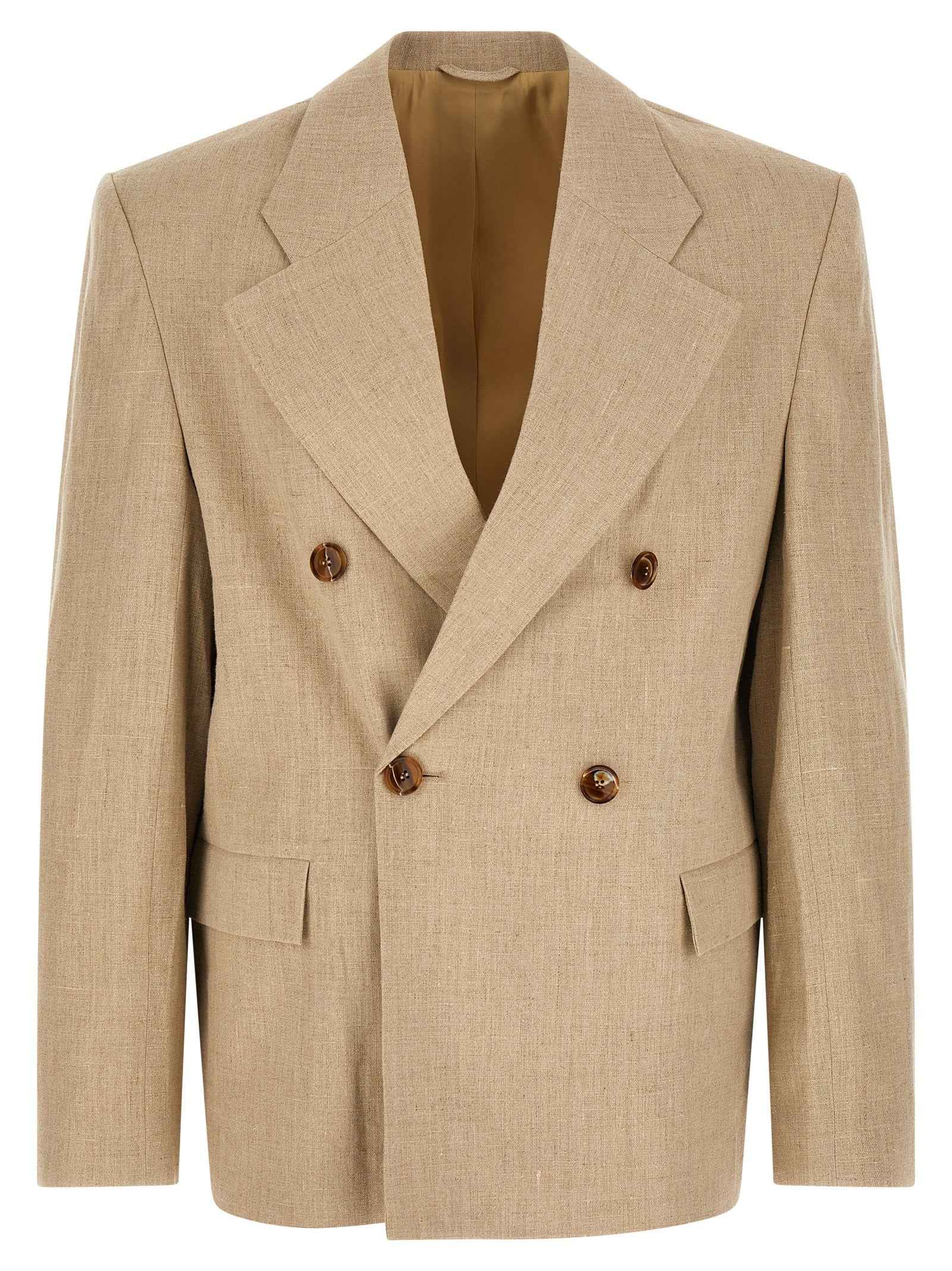 Beige Linen Blazer