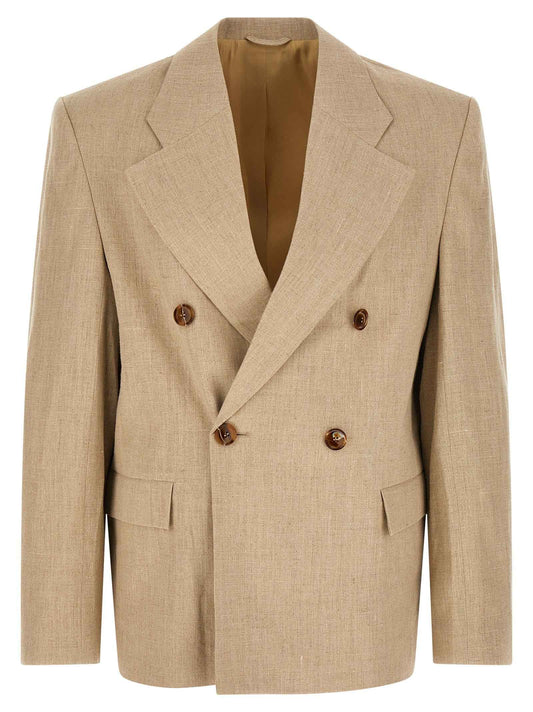 Beige Linen Blazer