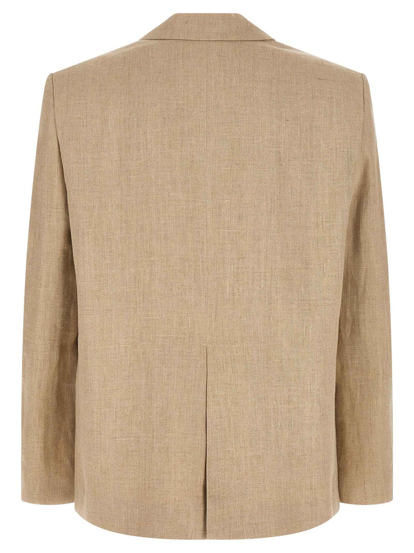 Beige Linen Blazer