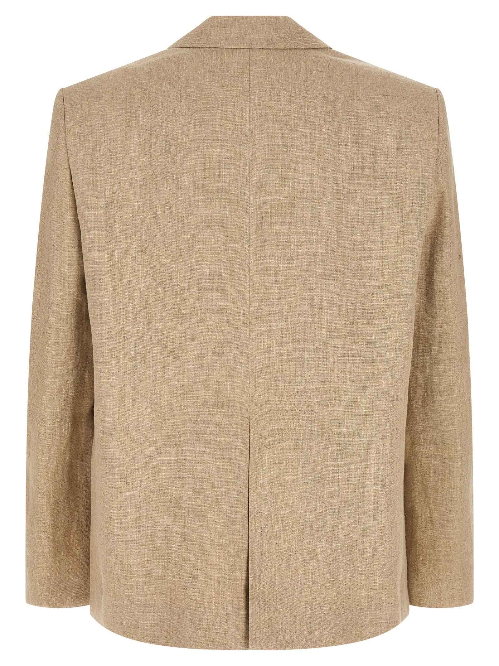 Beige Linen Blazer
