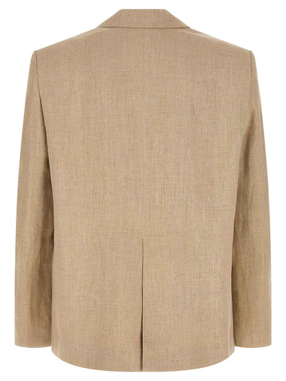 Beige Linen Blazer